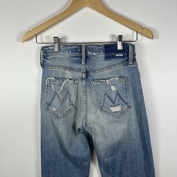 Mother Superior The Tom Cat Jeans In The Confession Wash Size 24 Distressed Boho - Picture 9 of 13